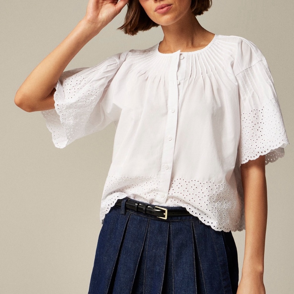 White Eyelet Blouse
